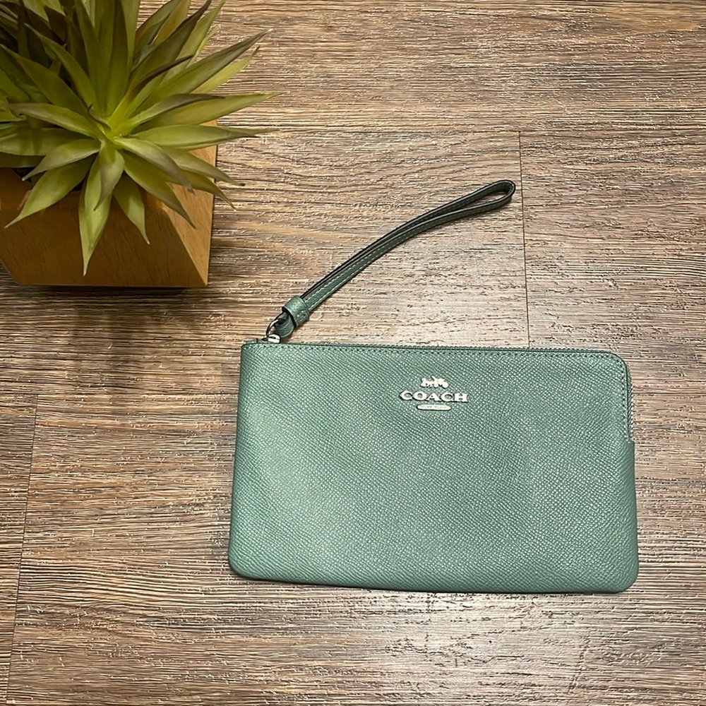 Green coach wristlet